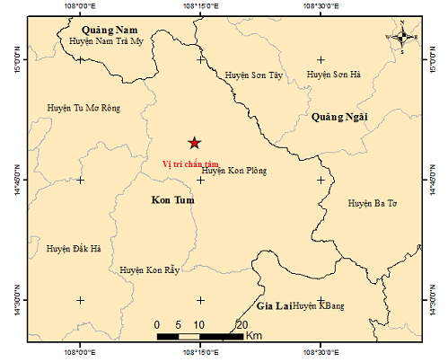 Lại có động đất độ lớn 3.7 tại Kon Tum - Ảnh 1.