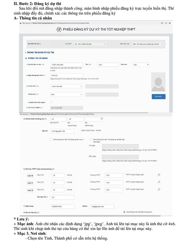 Hướng dẫn đăng ký dự thi tốt nghiệp THPT 2024 trực tuyến - Ảnh 3.