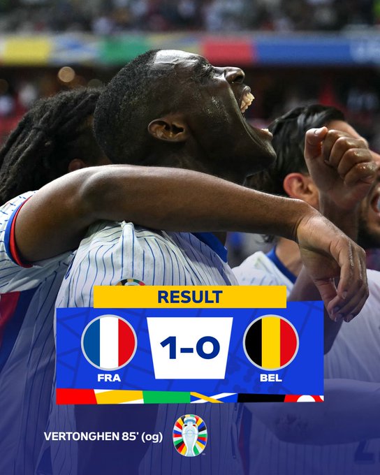 VÒNG 1/8 EURO 2024 | Pháp 1-0 Bỉ: May mắn song hành, Gà trống Gaulois vào tứ kết! - Ảnh 1.