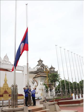 Lào trang trọng tổ chức lễ Quốc tang tưởng niệm Tổng Bí thư Nguyễn Phú Trọng - Ảnh 2.