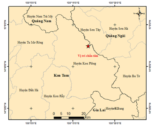 Liên tiếp xảy ra 21 trận động đất tại Kon Tum trong ngày 28/7 - Ảnh 1.