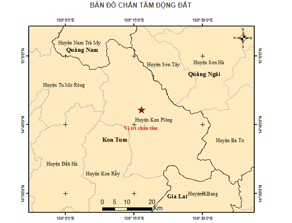 Thêm 11 trận động đất xảy ra tại Kon Tum - Ảnh 1.