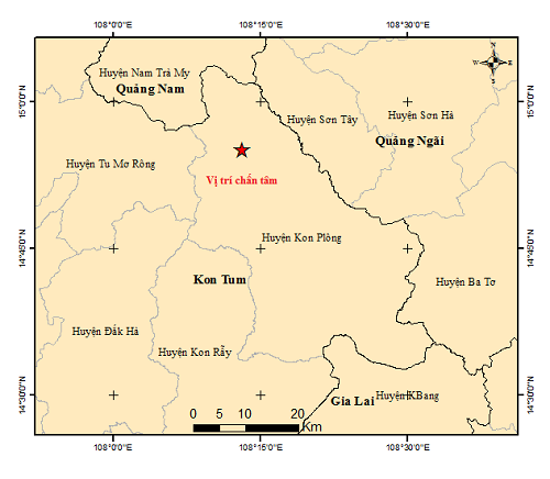 9 trận động đất liên tiếp trong ngày ở Kon Tum, trận mạnh nhất độ lớn 4.0 - Ảnh 1.