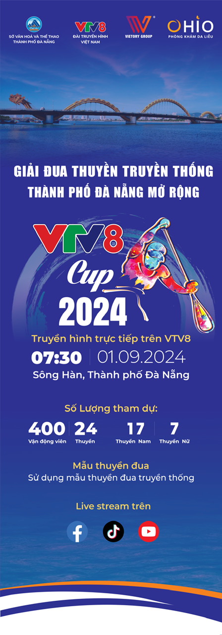 Đà Nẵng: Giải Đua thuyền truyền thống thành phố Đà Nẵng mở rộng - Cúp VTV8, năm 2024 - Ảnh 1.