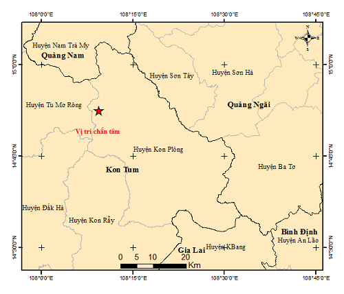 Động đất có độ lớn 3.6 tại Kon Plông, Kon Tum - Ảnh 1.