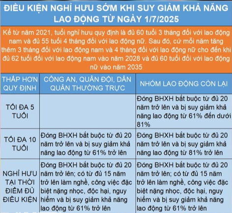 Những trường hợp được nghỉ hưu sớm từ 1/7/2025 - Ảnh 4.