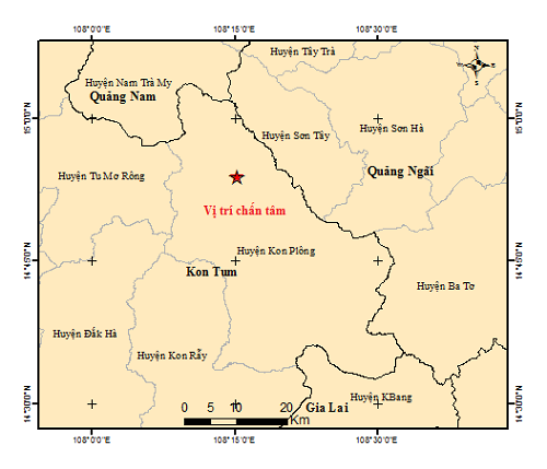 Lại xảy ra động đất tại Kon Plông, Kon Tum - Ảnh 1.