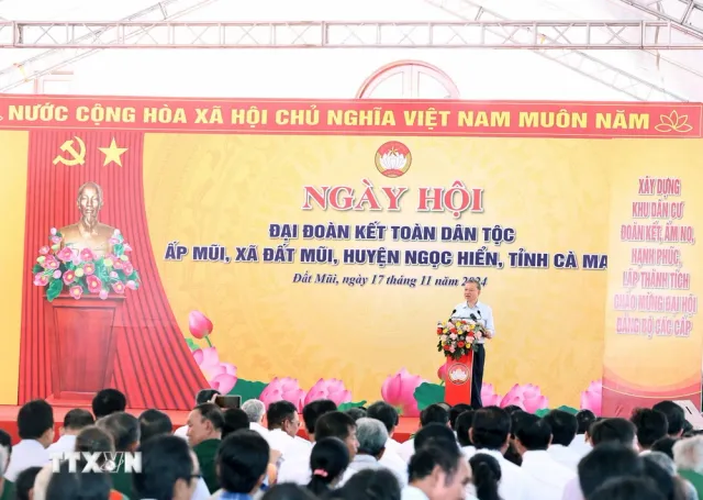 Tổng Bí thư Tô Lâm dự Ngày hội Đại đoàn kết dân tại ấp Mũi, xã Đất Mũi (Cà Mau) - Ảnh 2.