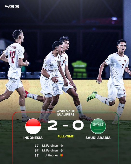 Vòng loại World Cup 2026: Indonesia giành chiến thắng lịch sử trước Saudi Arabia   - Ảnh 1.