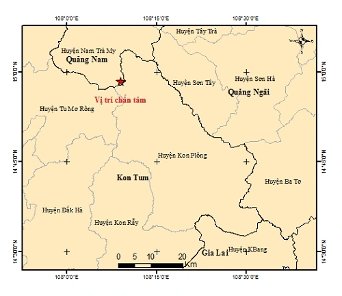 Xảy ra động đất 3.2 tại huyện Nam Trà My, Quảng Nam - Ảnh 1.