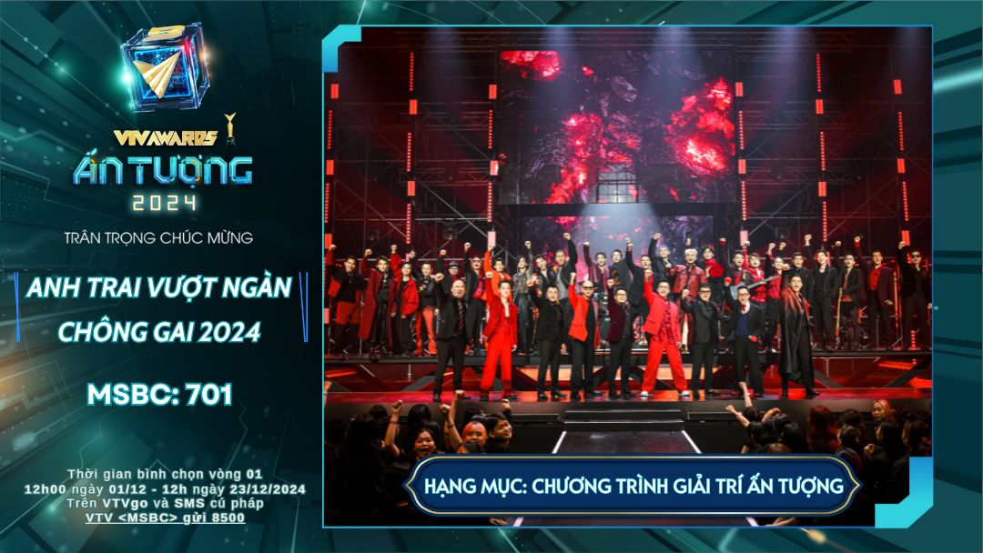 VTV Awards 2024: Anh trai vượt ngàn chông gai áp đảo trên BXH Chương trình giải trí ấn tượng - Ảnh 1.