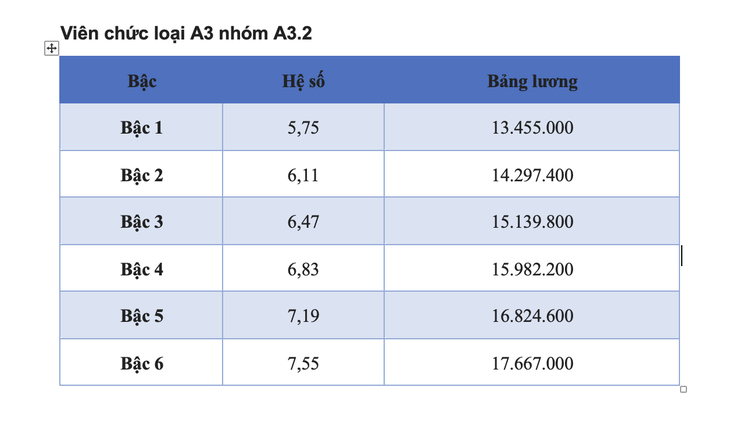 Chi tiết các bảng lương viên chức áp dụng năm 2025 - Ảnh 2.