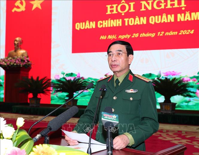 Chủ tịch nước Lương Cường dự Hội nghị Quân chính toàn quân năm 2024 - Ảnh 11.