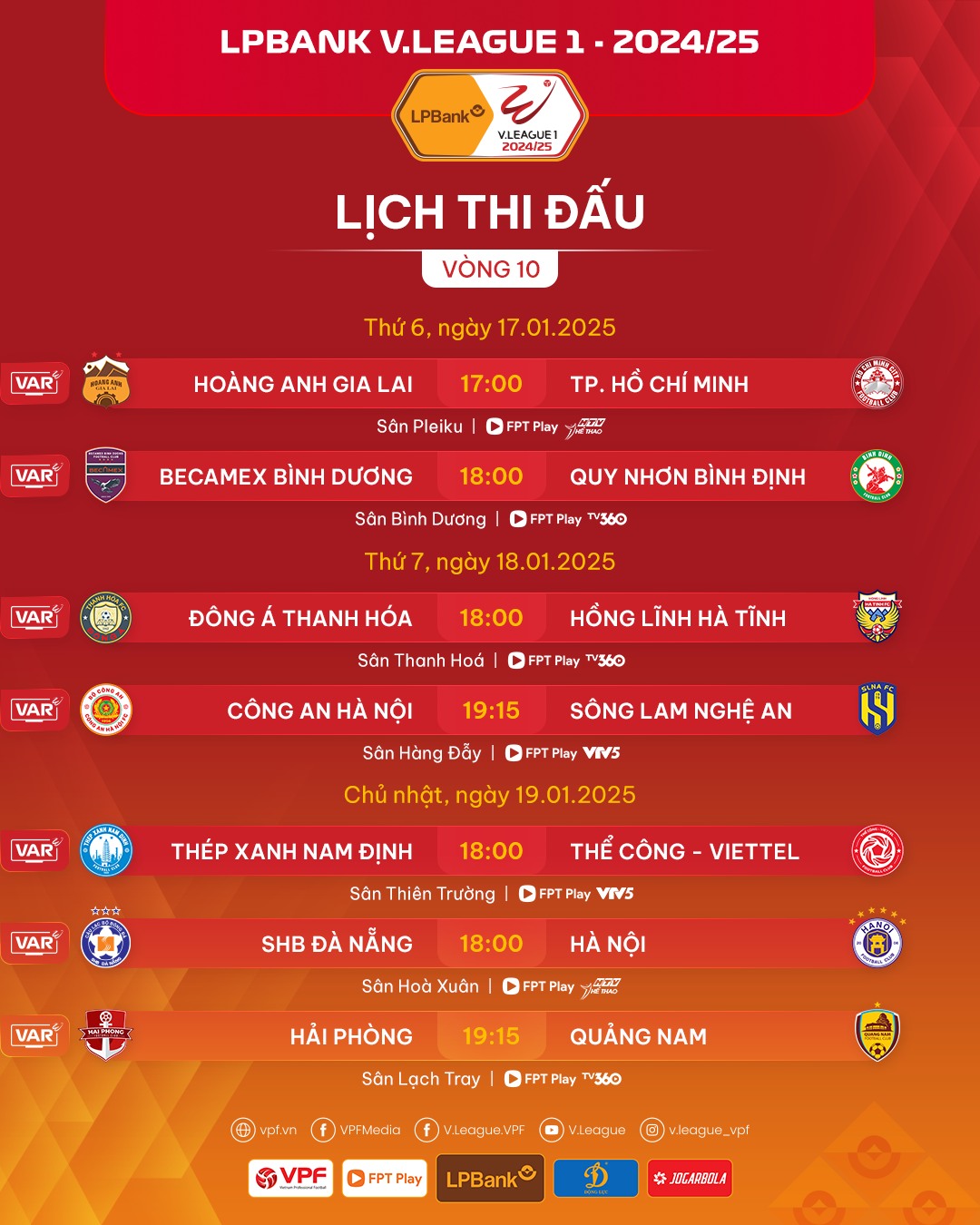 Lịch thi đấu và trực tiếp vòng 10 V.League trên VTV: Tâm điểm TX Nam Định - Thể Công Viettel - Ảnh 1.