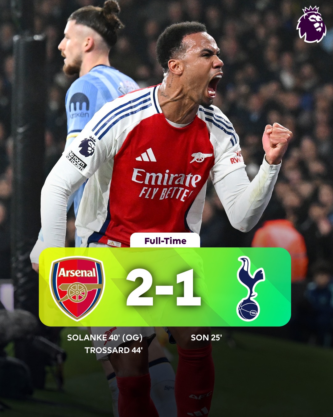 Ngược dòng đánh bại Tottenham, Arsenal thu hẹp khoảng cách với Liverpool - Ảnh 1.