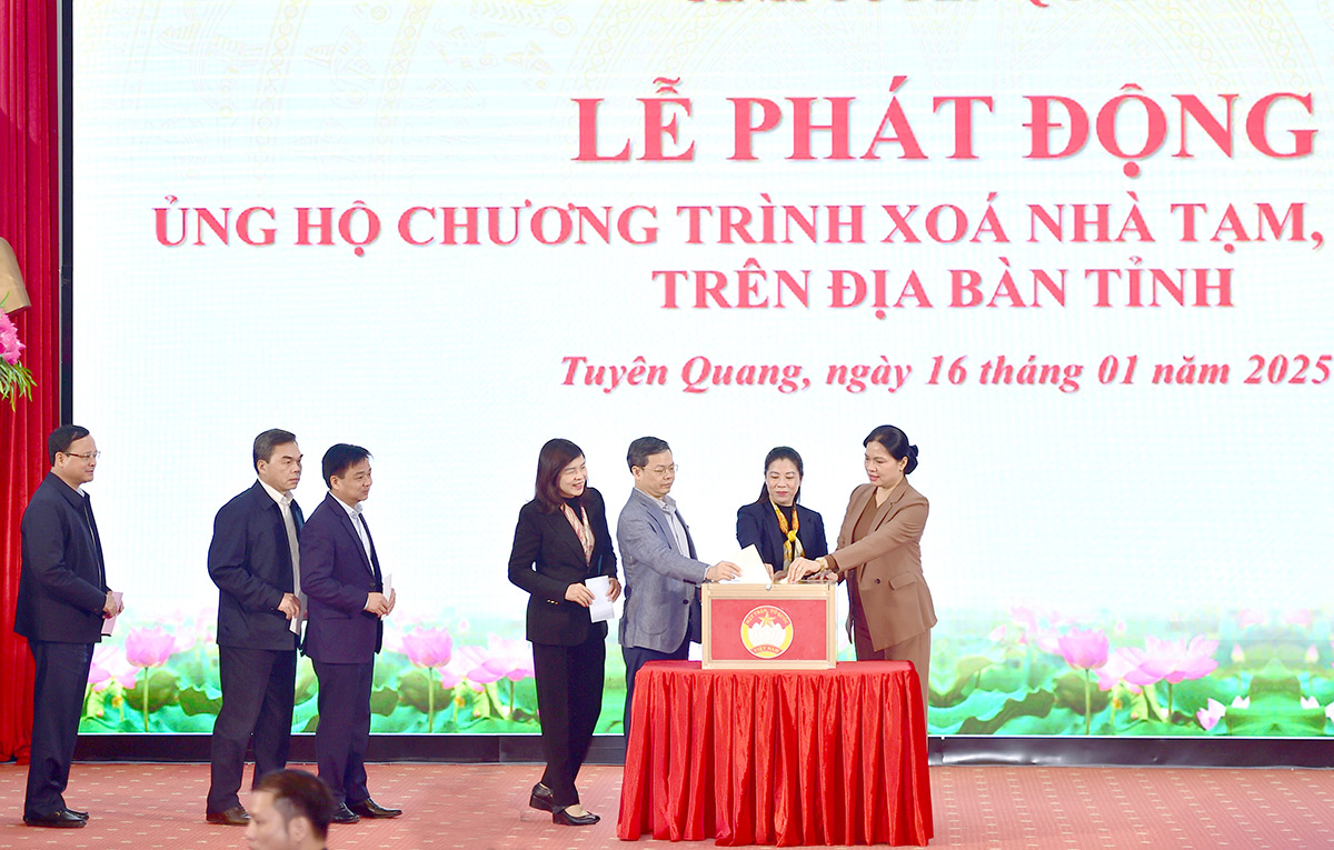 Tuyên Quang: Phát động ủng hộ chương trình xóa nhà tạm, nhà dột nát trên địa bàn tỉnh - Ảnh 4.