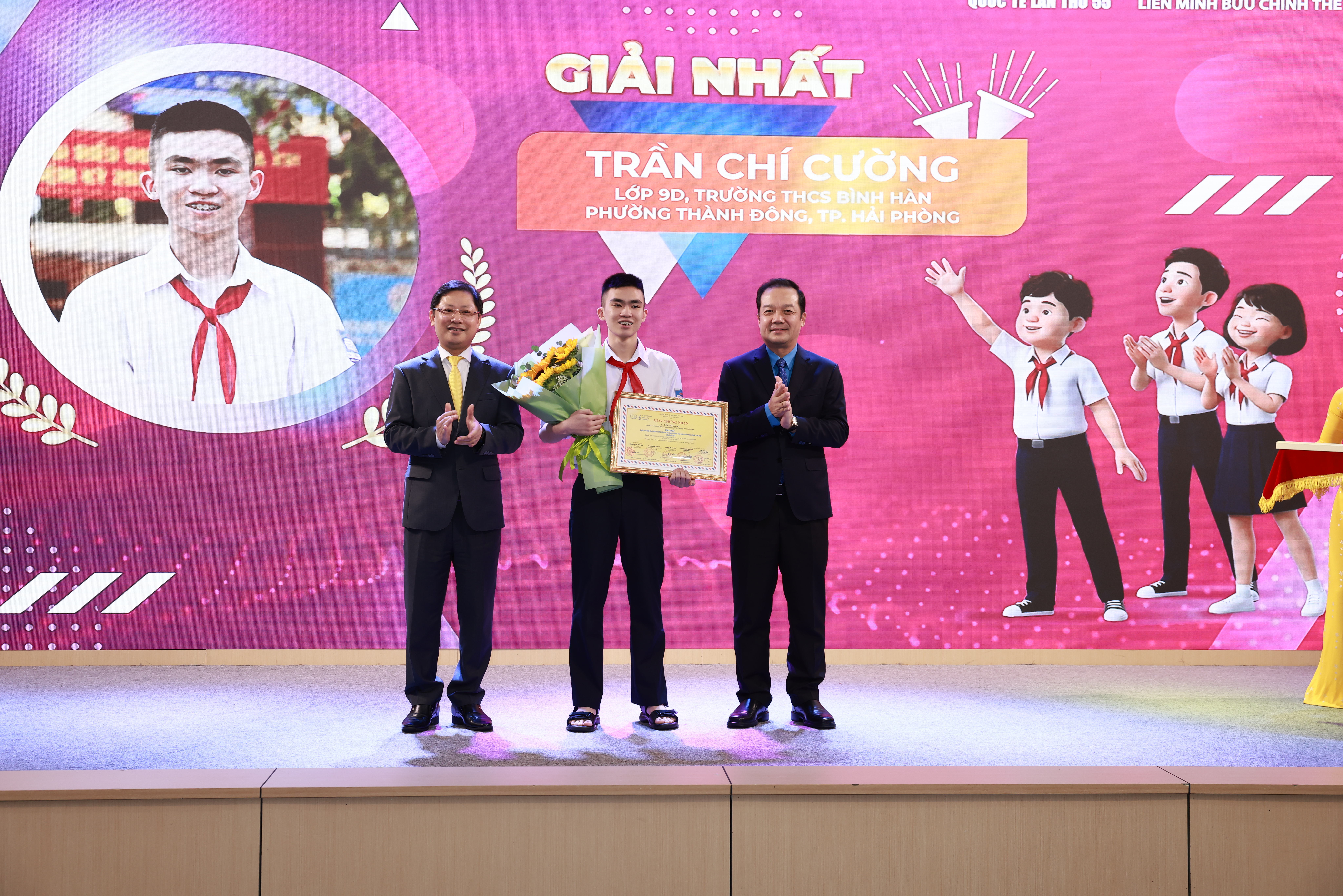 Nam sinh Hải Ph&ograve;ng gi&agrave;nh giải Nhất Việt Nam của cuộc thi Viết thư UPU Quốc tế 2026 - Ảnh 5.