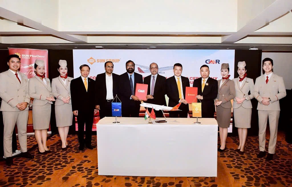 Sun Group ký thỏa thuận hợp tác với GMR Group - nhà vận hành sân bay hàng đầu thế giới- Ảnh 2. Sun Group ký thỏa thuận hợp tác với GMR Group - nhà vận hành sân bay hàng đầu thế giới- Ảnh 2.