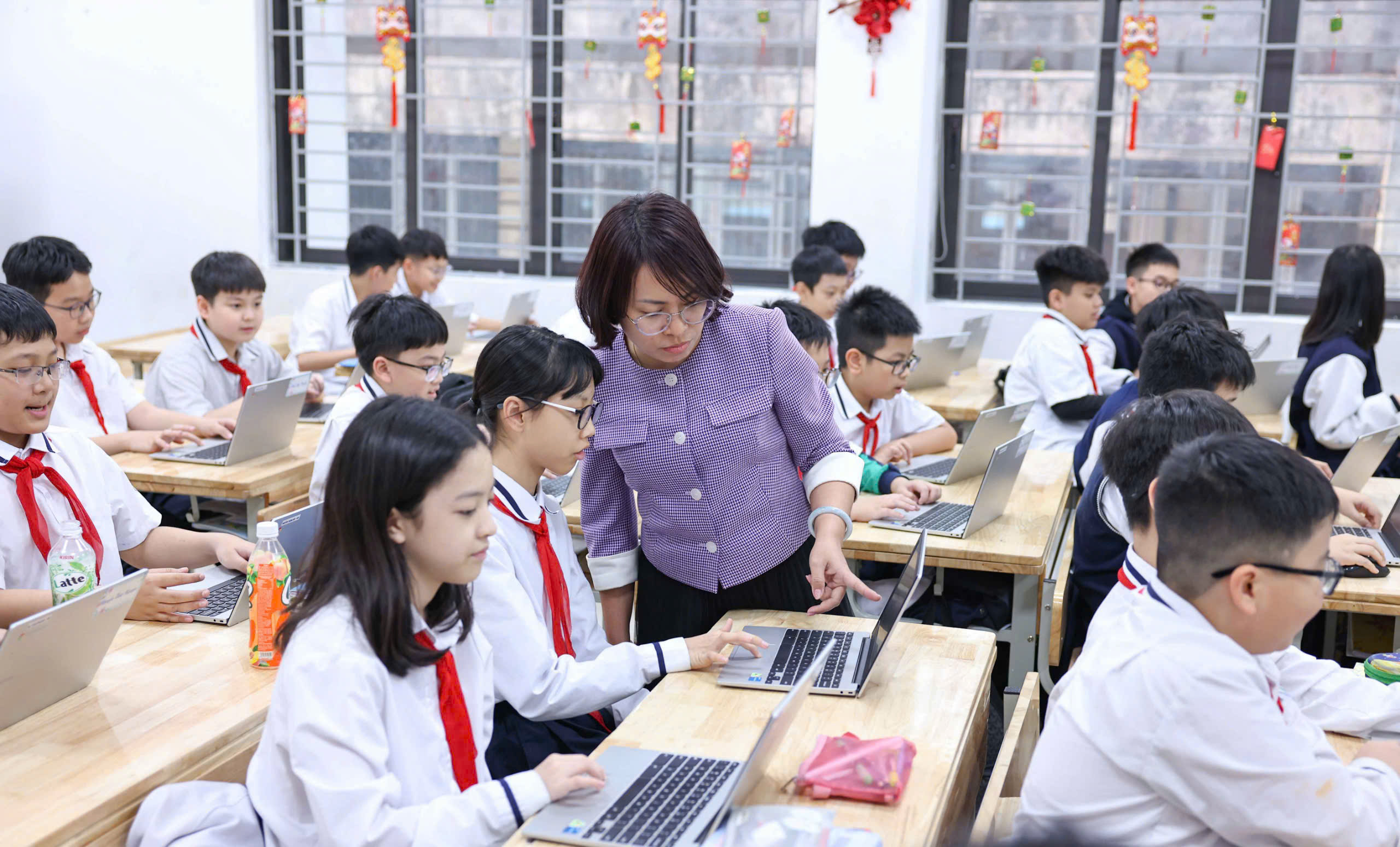 Một năm vận hành lớp học số Google tại THCS Giảng Võ: Thay đổi cách dạy và cách học - Ảnh 1.
