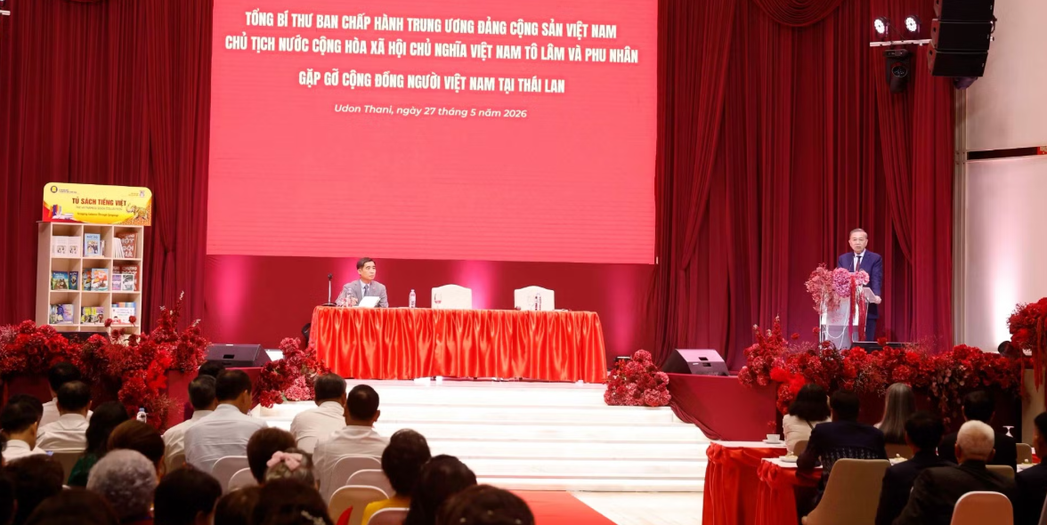 Tổng B&iacute; thư, Chủ tịch nước T&ocirc; L&acirc;m gặp gỡ cộng đồng người Việt Nam tại Th&aacute;i Lan - Ảnh 3.