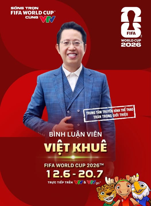 Quang Huy, Anh Qu&acirc;n v&agrave; d&agrave;n b&igrave;nh luận vi&ecirc;n b&ugrave;ng nổ của FIFA World Cup 2026&trade; tr&ecirc;n VTV- Ảnh 3.
