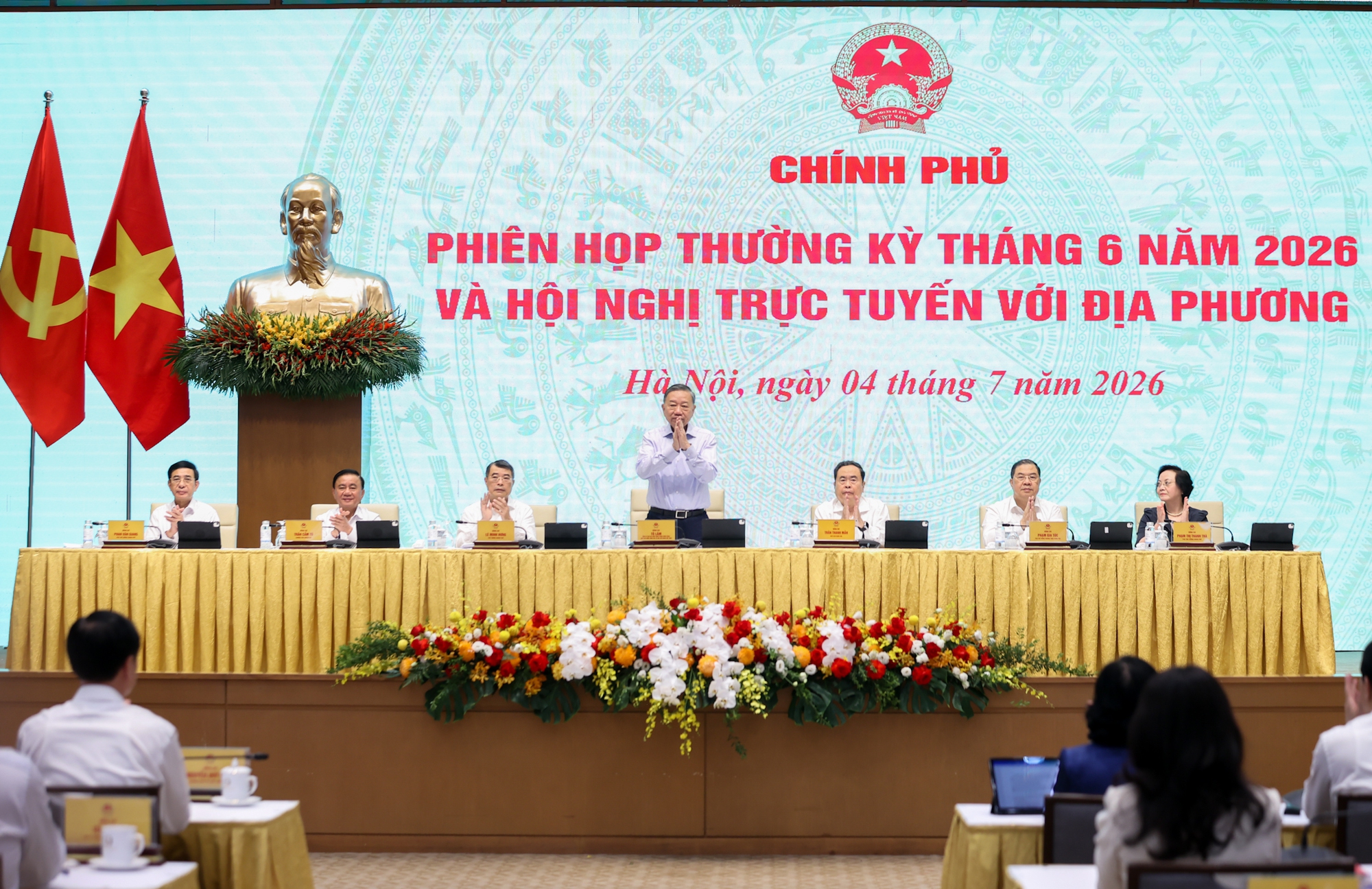 Tổng Bí thư, Chủ tịch nước Tô Lâm dự và chỉ đạo phiên họp Chính phủ với các địa phương- Ảnh 1.