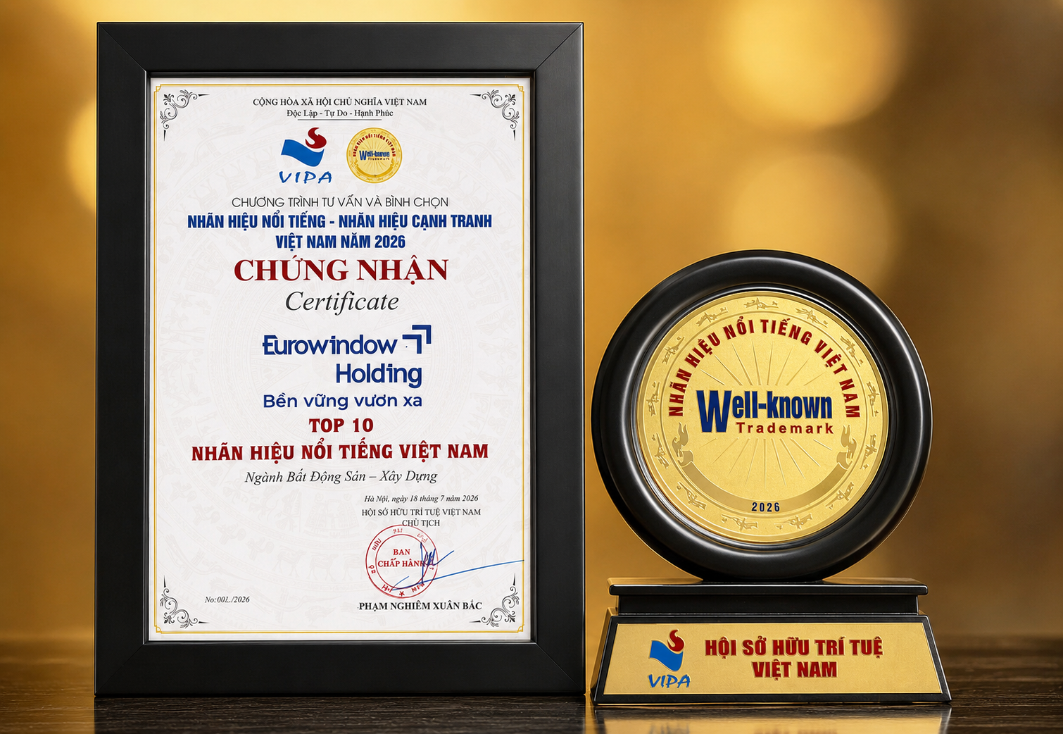 Eurowindow Holding vào "Top 10 Nhãn hiệu nổi tiếng Việt Nam" 2026- Ảnh 1.