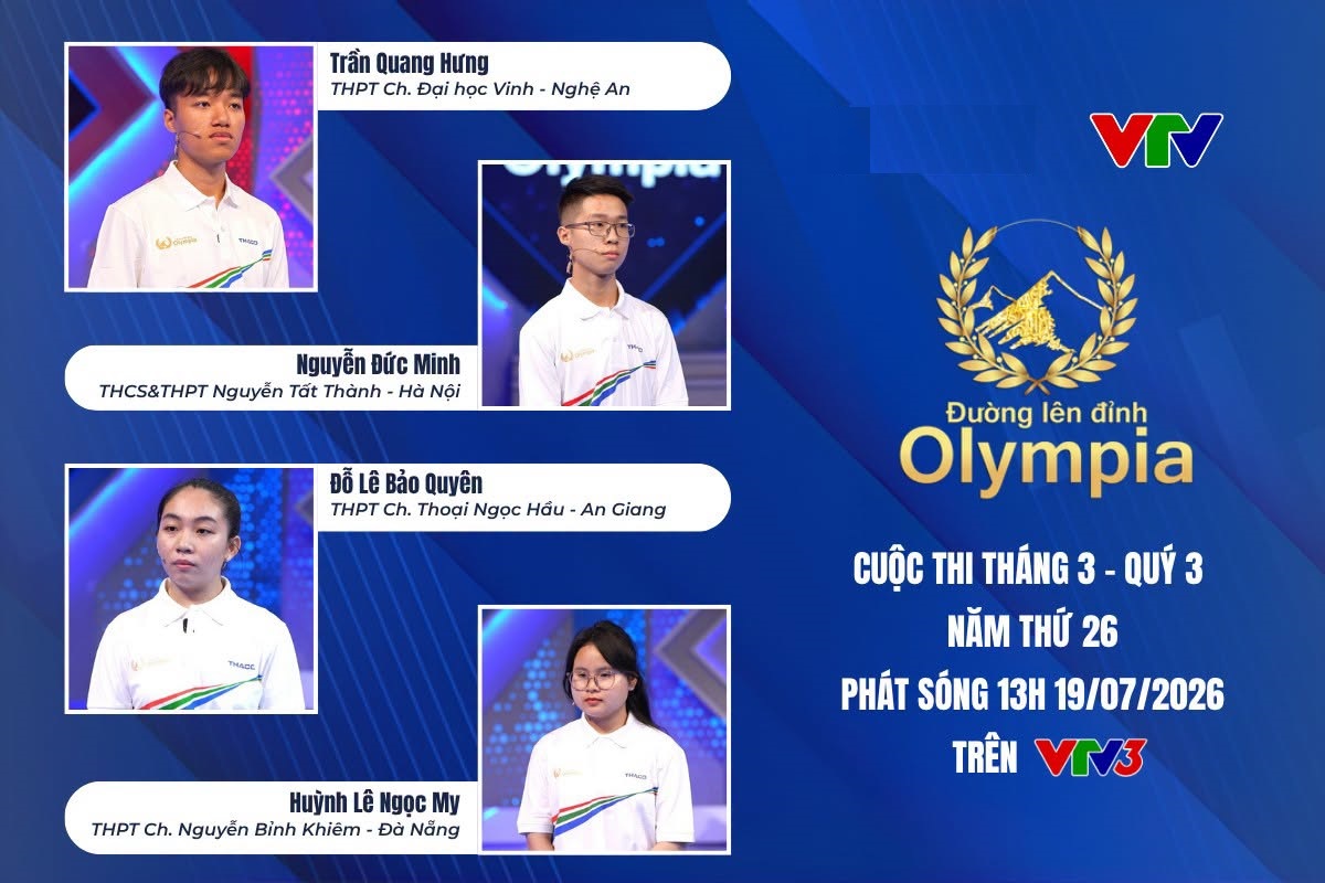 Đường Lên Đỉnh Olympia: Lộ Diện 2 Thí Sinh Giành Vé Cuối Cùng Cuộc Thi Quý Iii 10 Đường Lên Đỉnh Olympia: Lộ Diện 2 Thí Sinh Giành Vé Cuối Cùng Cuộc Thi Quý Iii - Ảnh 1.