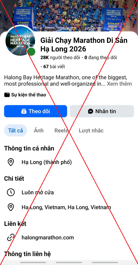Cảnh giác thủ đoạn giả mạo giải chạy Marathon quốc tế di sản Hạ Long để lừa đảo - Ảnh 1.