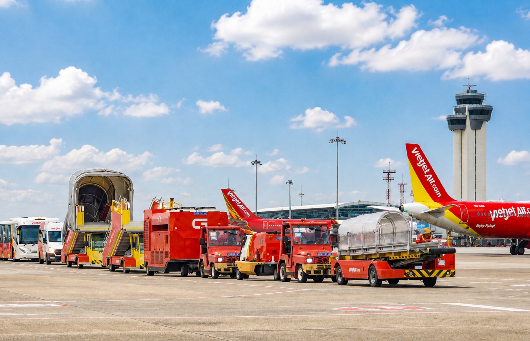 Sân bay nhộn nhịp trước thềm Quốc khánh, Vietjet sẵn sàng mọi nguồn lực cho cao điểm - Ảnh 8.