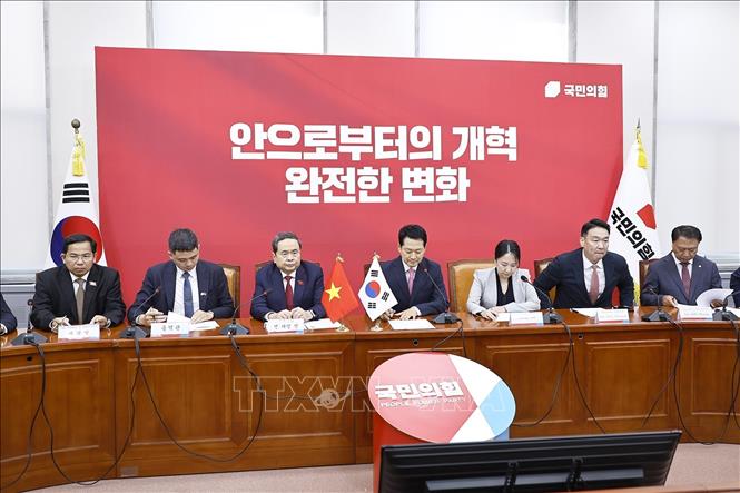 Chủ tịch Quốc hội Trần Thanh Mẫn tiếp Chủ tịch Đảng Sức mạnh Quốc dân Jang Dong Hyeok- Ảnh 1.