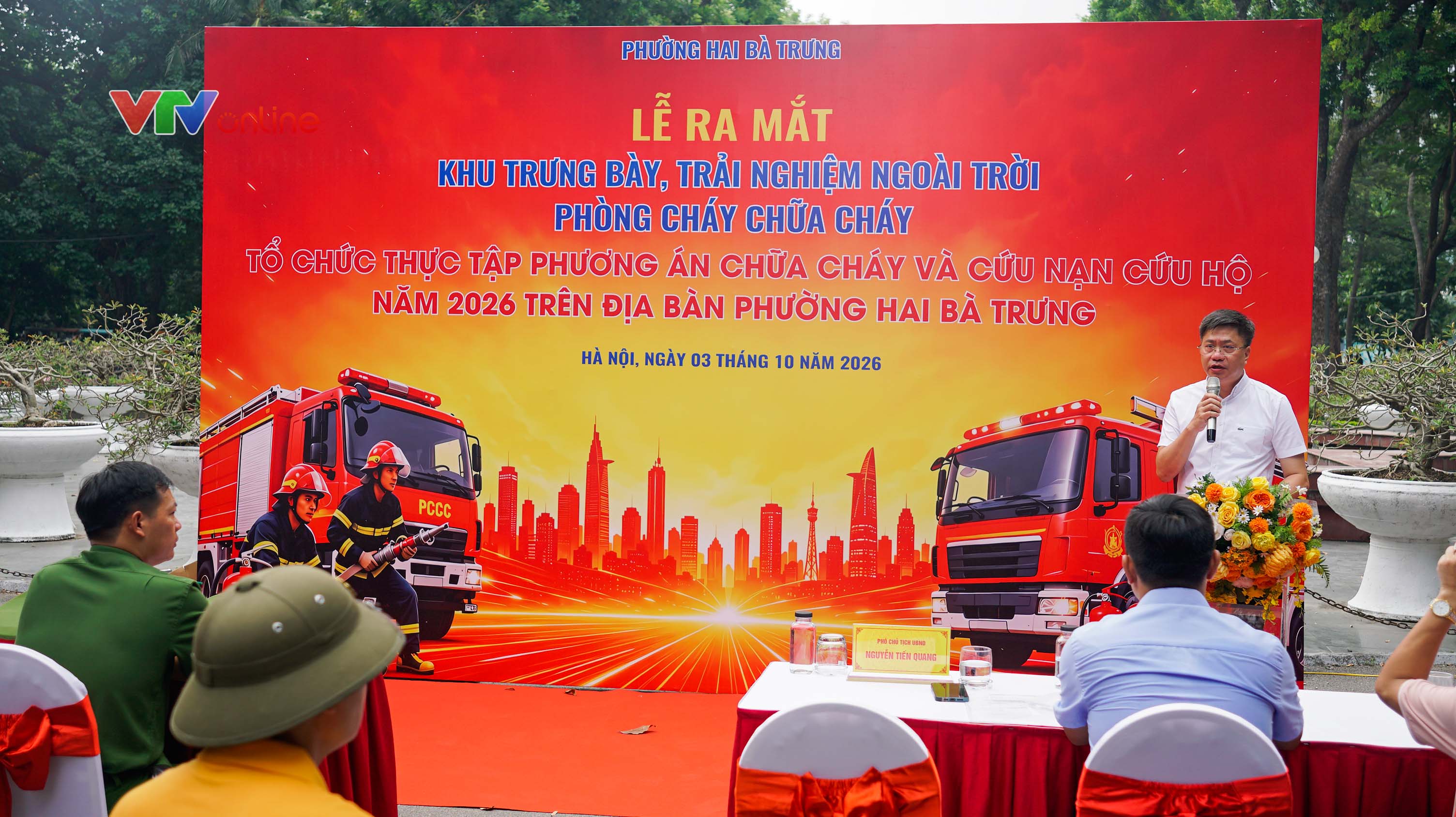 H&agrave; Nội: Phường Hai B&agrave; Trưng ra mắt khu trải nghiệm PCCC ngo&agrave;i trời cho người d&acirc;n - Ảnh 2.