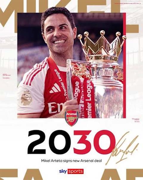 Arsenal chốt tương lai d&agrave;i hạn c&ugrave;ng Mikel Arteta c&ugrave;ng mức đ&atilde;i ngộ "khủng"- Ảnh 1.