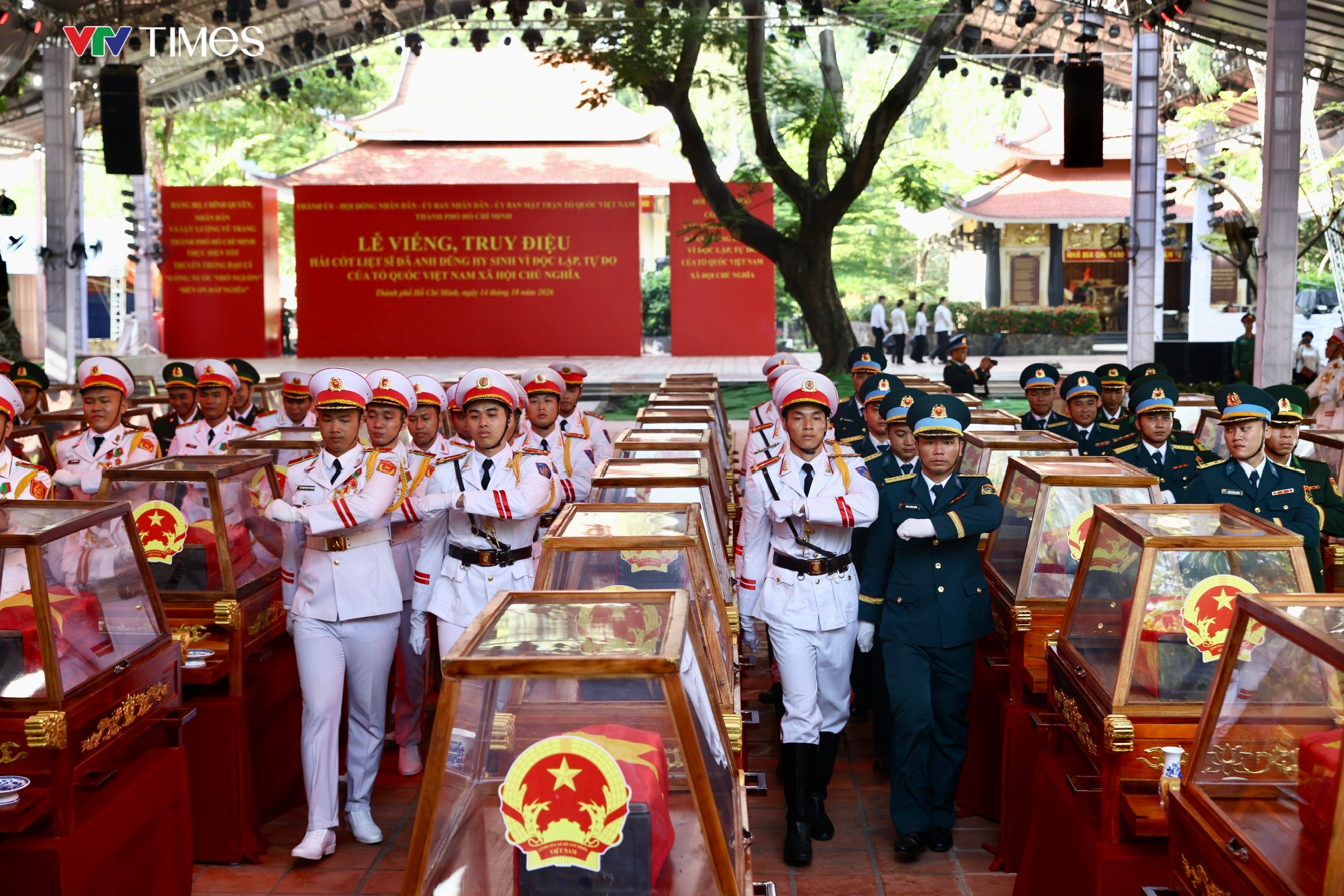 Sẵn sàng cho Lễ viếng, truy điệu và an táng hài cốt liệt sĩ tại Công viên Lê Thị Riêng- Ảnh 1.