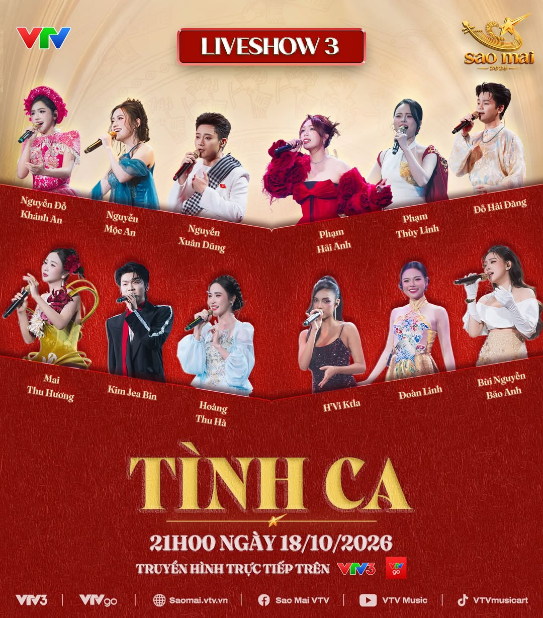 Sao Mai 2026: Bật mí những ca khúc tại Liveshow 3 - Tình ca- Ảnh 1.