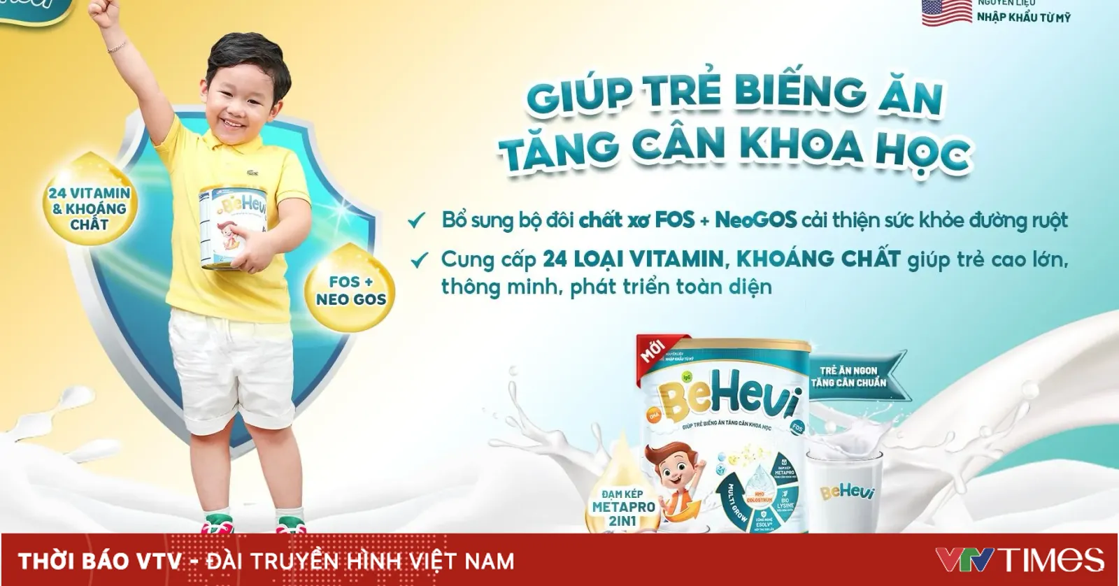 Ra mắt Behevi - Sữa non đạm thực vật, giúp trẻ biếng ăn tăng cân khoa học