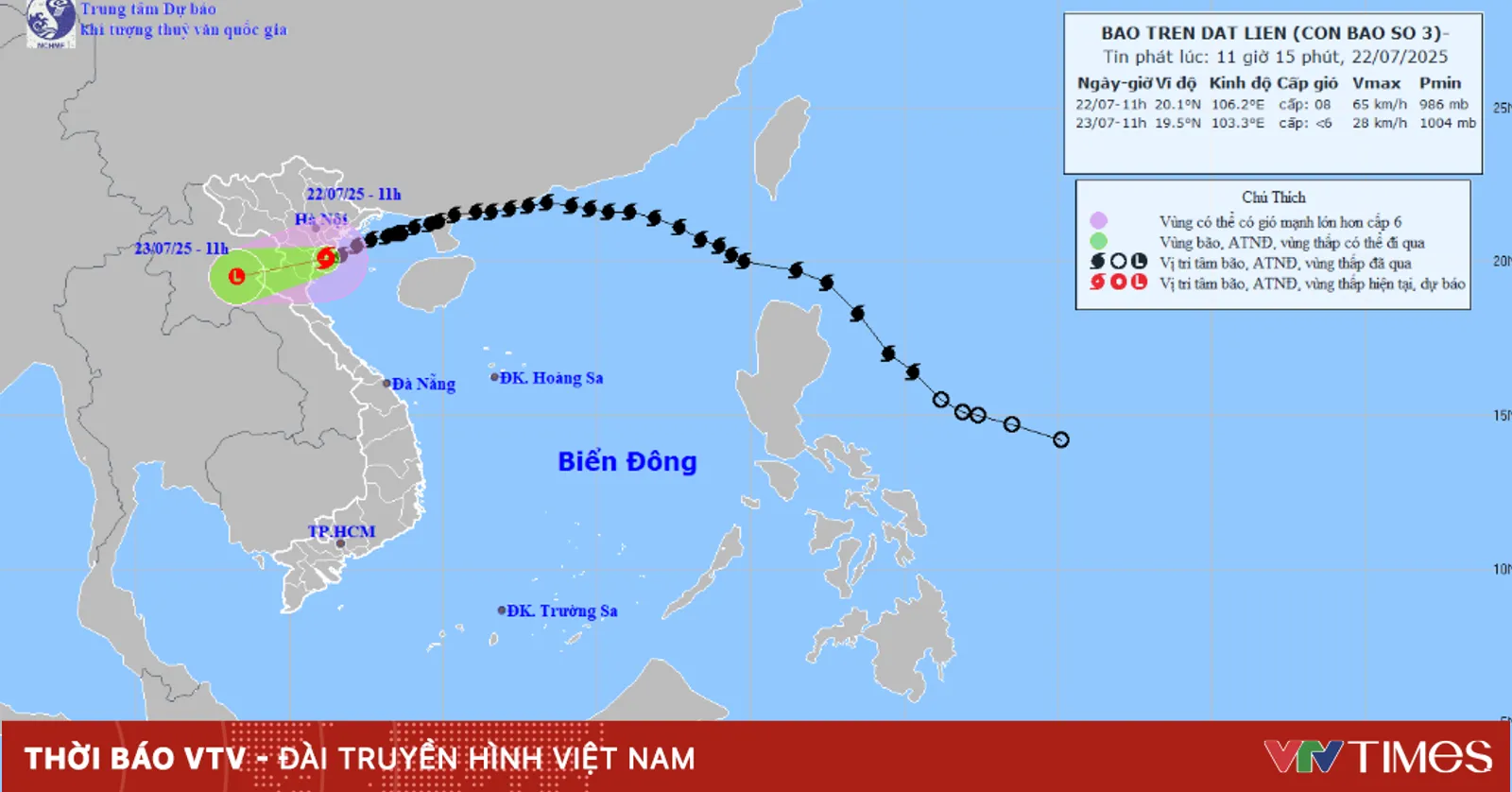 Bão số 3 giật cấp 10, đi vào đất liền Hưng Yên - Ninh Bình