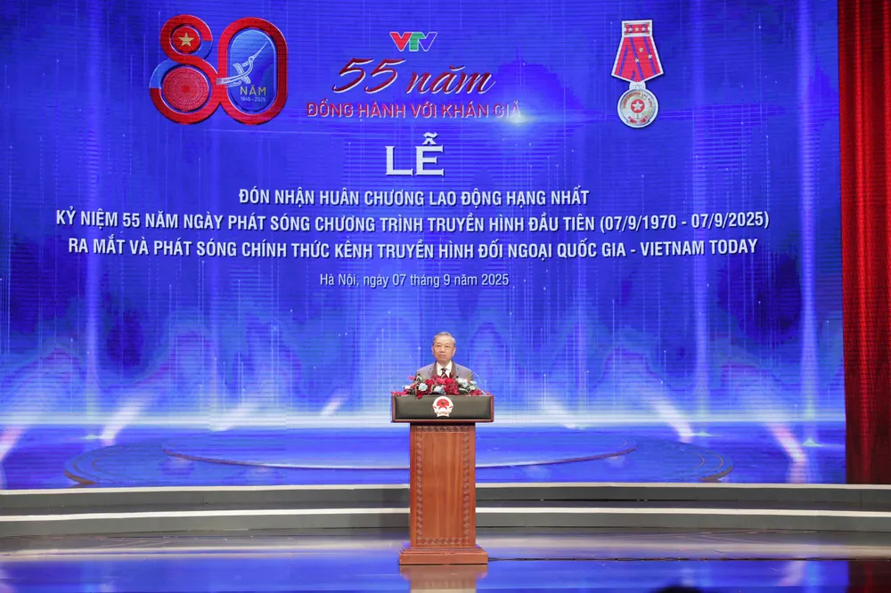 Tổng Bí thư Tô Lâm trao Huân chương Lao động hạng Nhất cho Đài Truyền hình Việt Nam - Ảnh 6.