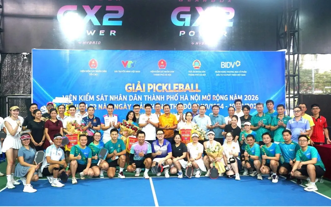 Sôi nổi Giải Pickleball mở rộng VKSND thành phố Hà Nội năm 2026