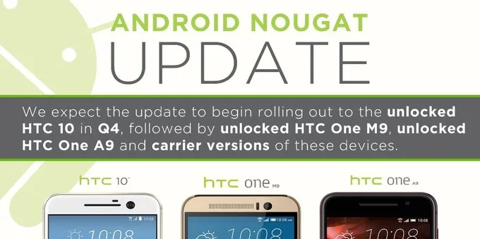 HTC 10 sẽ “lên đời” Android 7.0 Nougat cuối năm nay - Ảnh 1.