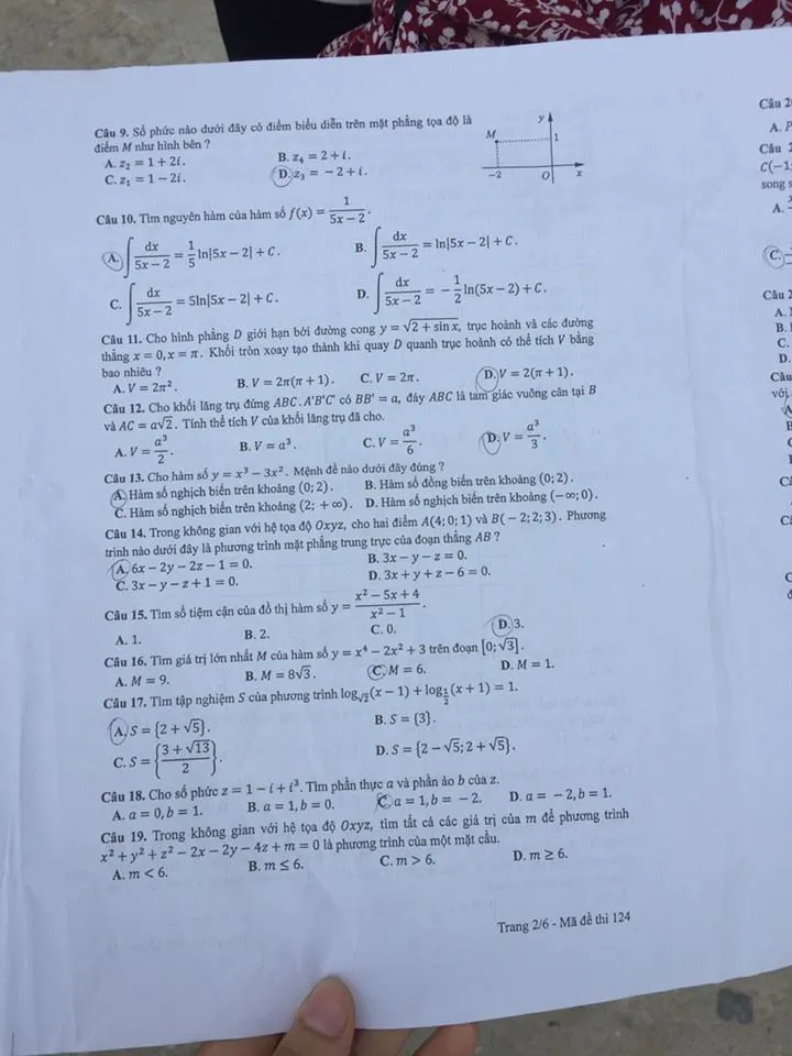 Đề thi môn Toán kỳ thi THPT Quốc gia năm 2017 - Ảnh 3.