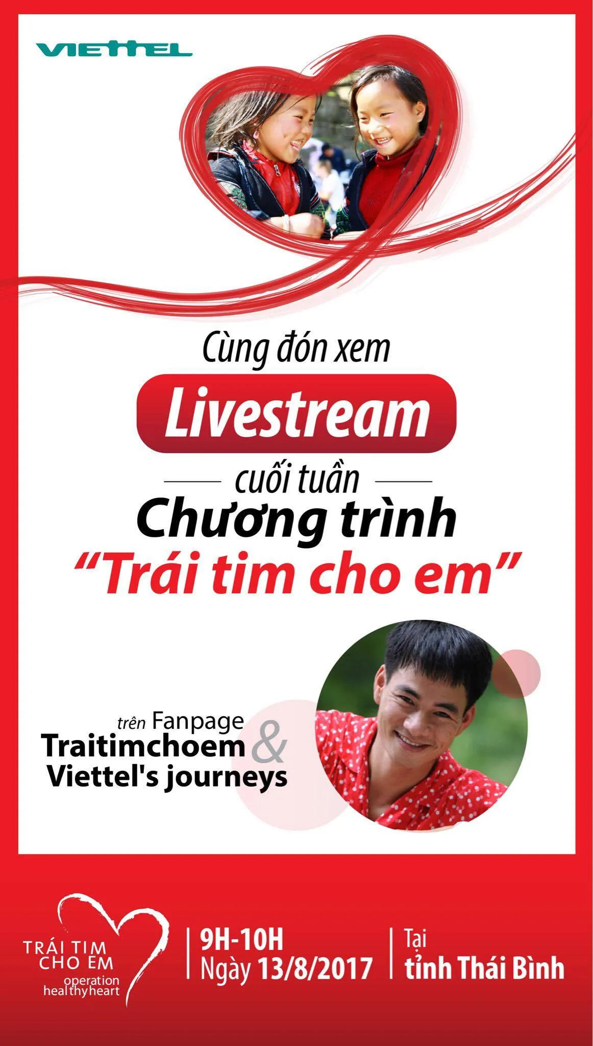 Livestream chương trình Trái tim cho em: Khám sàng lọc tim bẩm sinh tại Thái Bình - Ảnh 1.