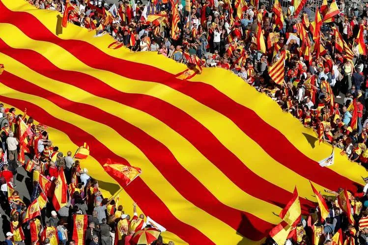 Tuần hành lớn phản đối Catalonia độc lập - Ảnh 3.