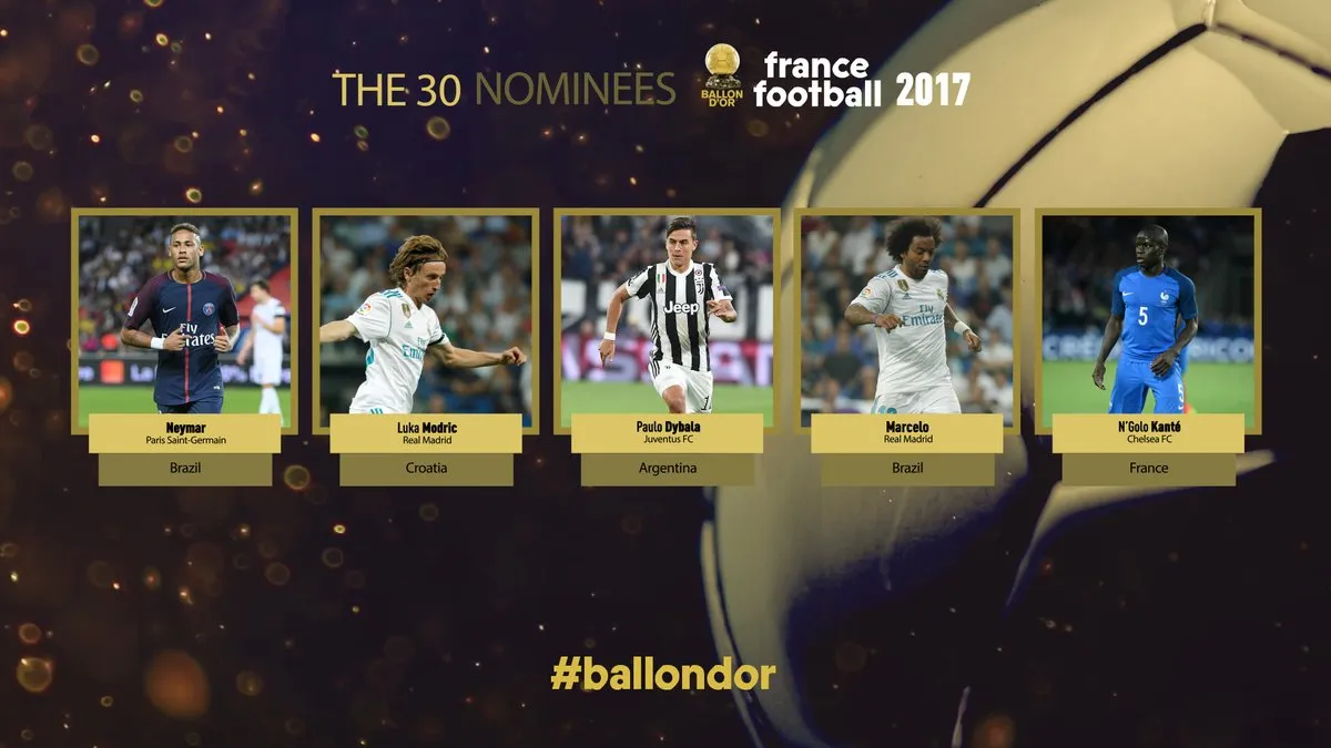 Neymar, Kante nằm trong nhóm ứng cử viên đầu tiên của Quả bóng Vàng 2017 - Ảnh 1.