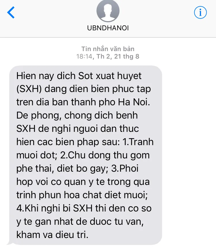 Tuyên truyền phòng chống dịch sốt xuất huyết qua tin nhắn, tờ rơi - Ảnh 1.