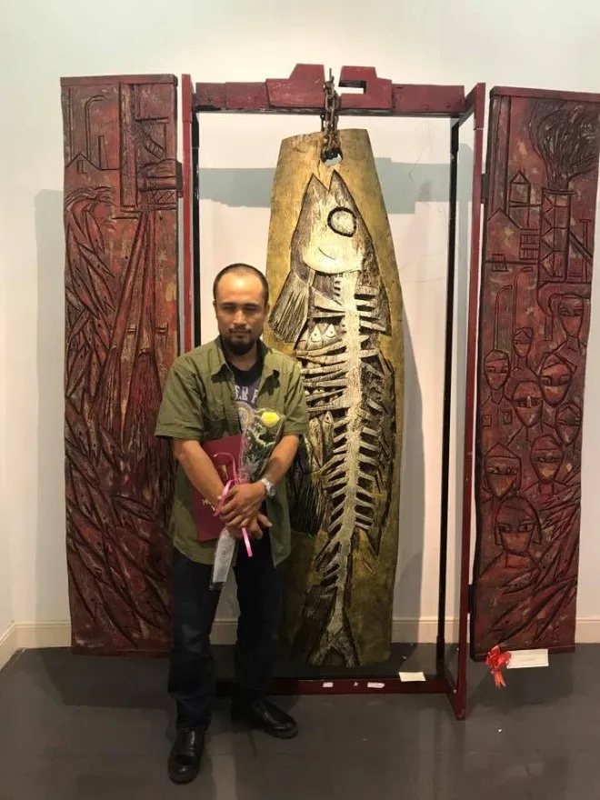 Giải thưởng Hội Mỹ thuật năm 2017: T&aacute;c phẩm Chu&ocirc;ng của K&ugrave; Kao Khải đoạt giải Nhất - Ảnh 1.