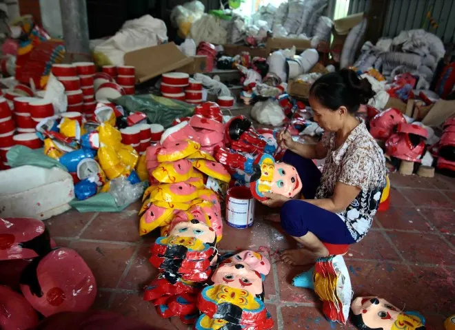 L&agrave;m đ&egrave;n lồng, đ&egrave;n &ocirc;ng sao, đ&egrave;n k&eacute;o qu&acirc;n, mặt nạ... m&ugrave;a Trung thu - Ảnh 11.