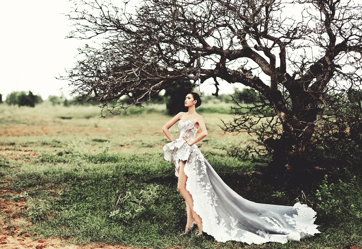 Nguyễn Oanh Next Top Model đẹp tinh khôi trong trang phục cưới - Ảnh 7.