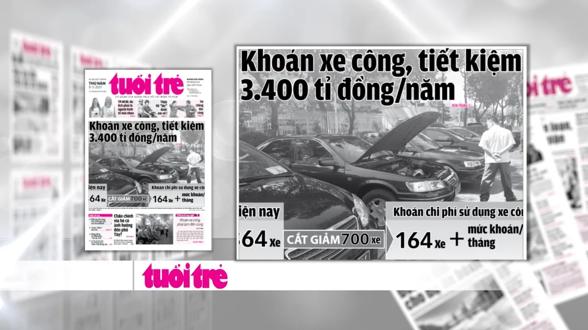 Khoán xe công, ngân sách tiết kiệm 3.400 tỉ đồng/năm - Ảnh 1.