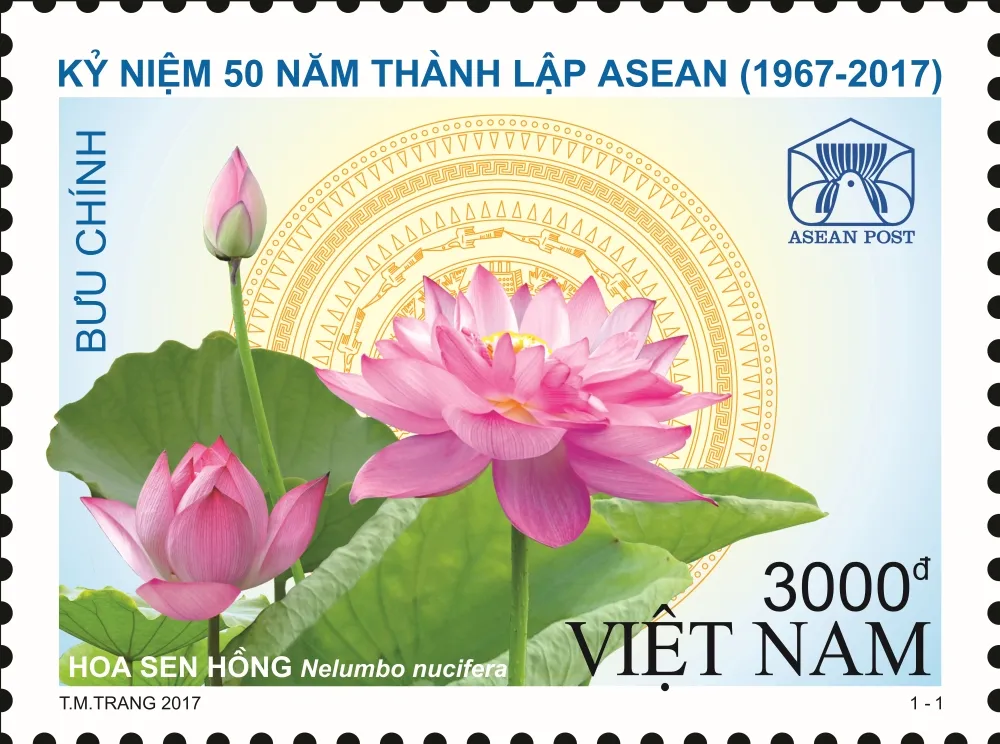 Việt Nam phát hành đặc biệt bộ tem bưu chính Kỷ niệm 50 năm thành lập ASEAN - Ảnh 1.